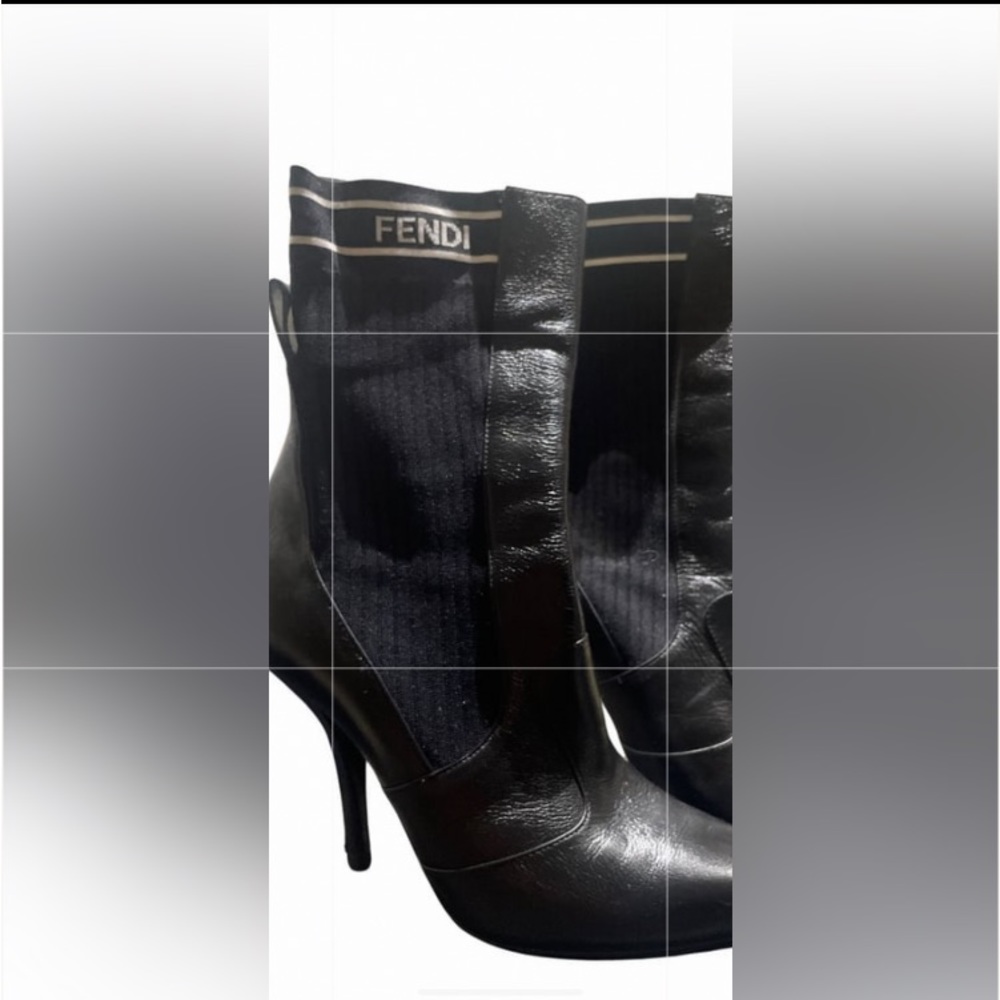 Authentic Black Fendi Sock Boots 40